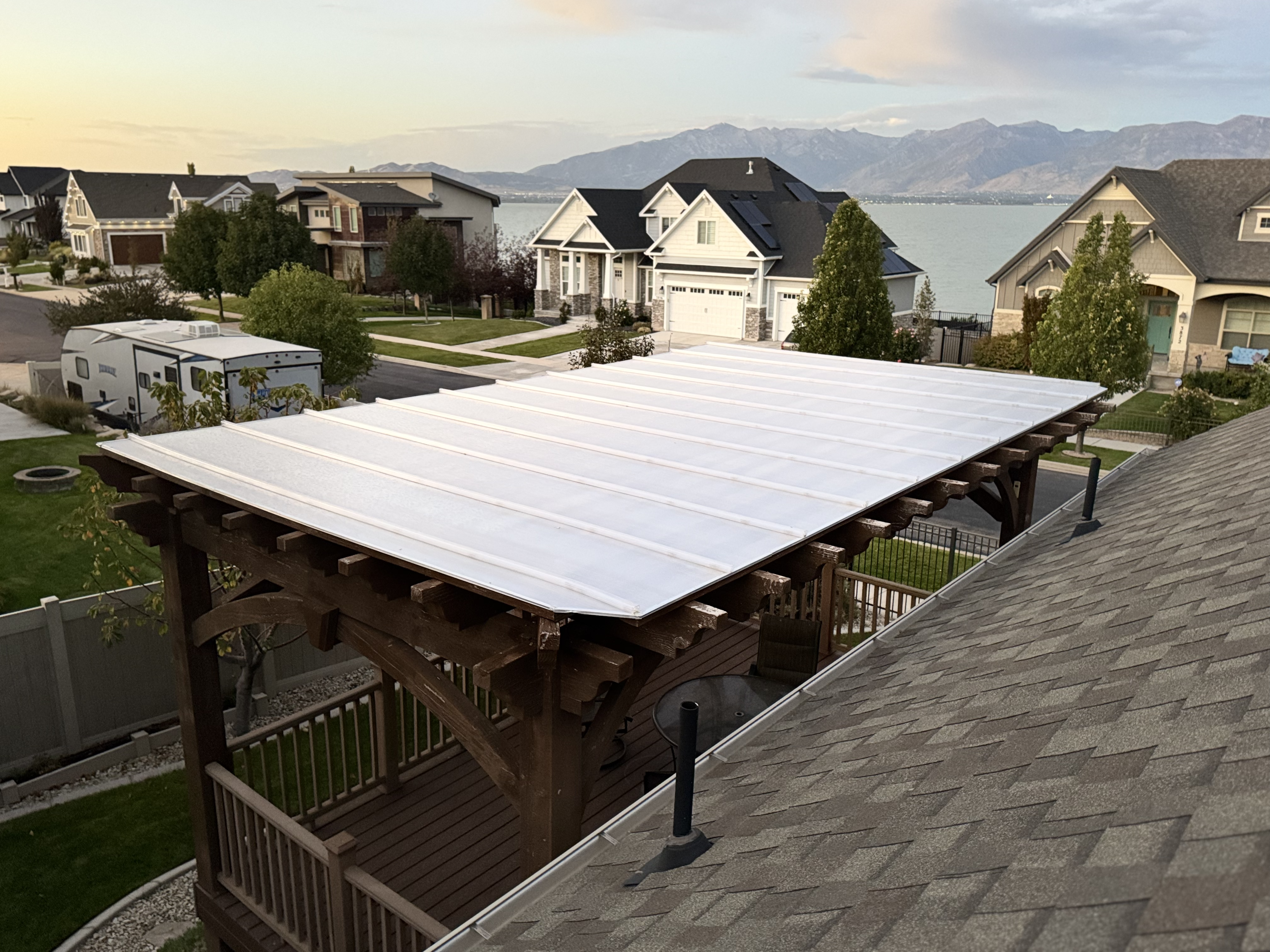 PergoGuard pergola roofing system installed